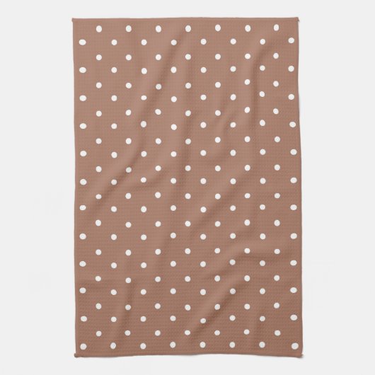 Seamless medium brown polka dot  pattern geschirrtuch (Vertikal)