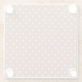 Seamless medium brown polka dot  pattern glasuntersetzer (Rückseite)