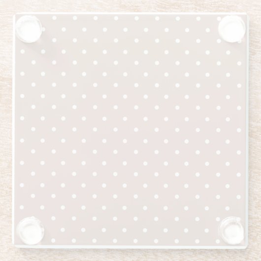 Seamless medium brown polka dot  pattern glasuntersetzer (Rückseite)