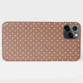 Seamless medium brown polka dot  pattern iPhone hülle (Rückseite (Horizontal))