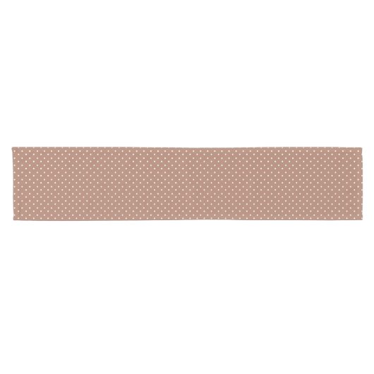 Seamless medium brown polka dot  pattern kurzer tischläufer (Horizontal)