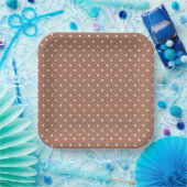 Seamless medium brown polka dot  pattern pappteller (Party)