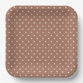 Seamless medium brown polka dot  pattern pappteller (Vorderseite)
