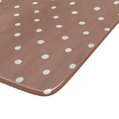 Seamless medium brown polka dot  pattern schneidebrett (Ecke)