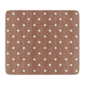 Seamless medium brown polka dot  pattern schneidebrett (Vorderseite)