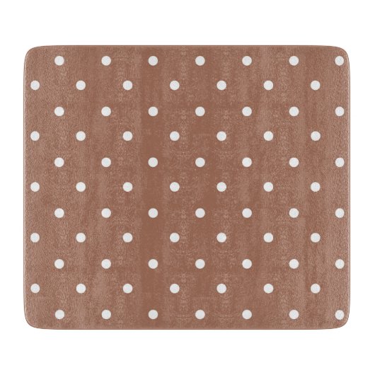 Seamless medium brown polka dot  pattern schneidebrett (Vorderseite)
