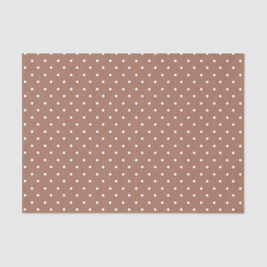 Seamless medium brown polka dot  pattern seidenpapier (Vorderseite)