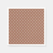 Seamless medium brown polka dot  pattern serviette (Vorderseite)