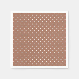 Seamless medium brown polka dot  pattern serviette