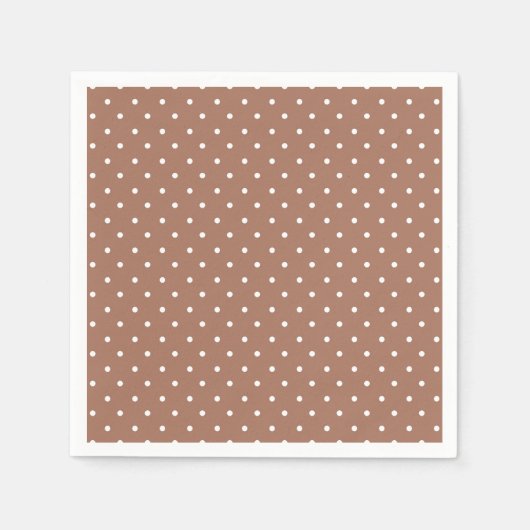 Seamless medium brown polka dot  pattern serviette (Vorderseite)