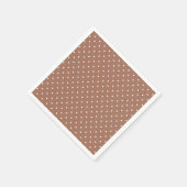 Seamless medium brown polka dot  pattern serviette (Ecke)