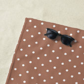 Seamless medium brown polka dot  pattern strandtuch (Beispiel)