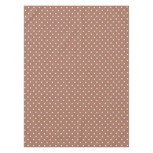 Seamless medium brown polka dot  pattern tischdecke (Vorderseite)