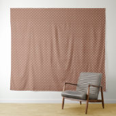 Seamless medium brown polka dot  pattern wandteppich (Beispiel (Horizontal))