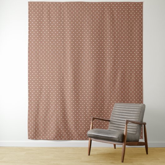 Seamless medium brown polka dot  pattern wandteppich (Beispiel)