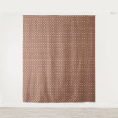 Seamless medium brown polka dot  pattern wandteppich (Vorderseite)