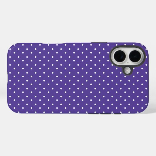 Seamless  medium purple polka dot pattern Case-Mate iPhone hülle (Rückseite (Horizontal))