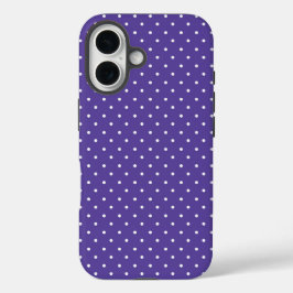 Seamless  medium purple polka dot pattern iPhone 16 hülle