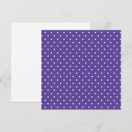 Seamless  medium purple polka dot pattern dankeskarte (Vorne/Hinten)