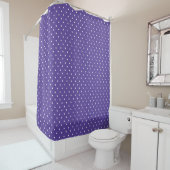 Seamless  medium purple polka dot pattern duschvorhang (Beispiel)