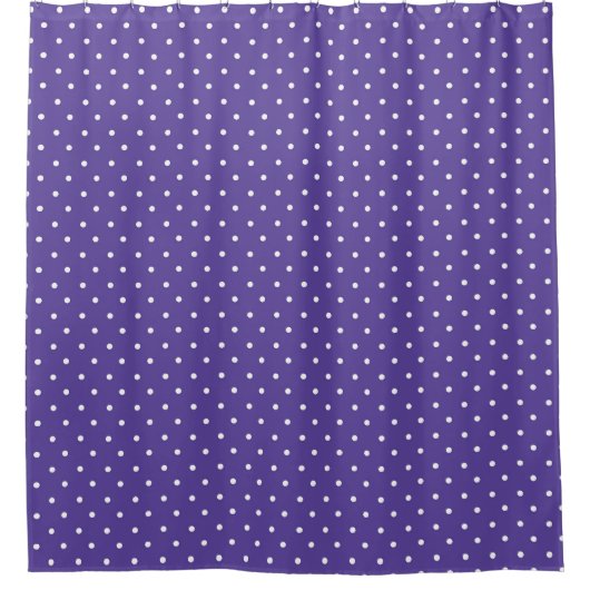 Seamless  medium purple polka dot pattern duschvorhang (Vorderseite)