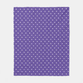 Seamless  medium purple polka dot pattern fleecedecke (Vorderseite)