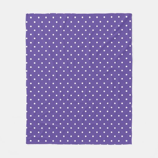 Seamless  medium purple polka dot pattern fleecedecke (Vorderseite)