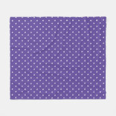 Seamless  medium purple polka dot pattern fleecedecke (Vorderseite (Horizontal))