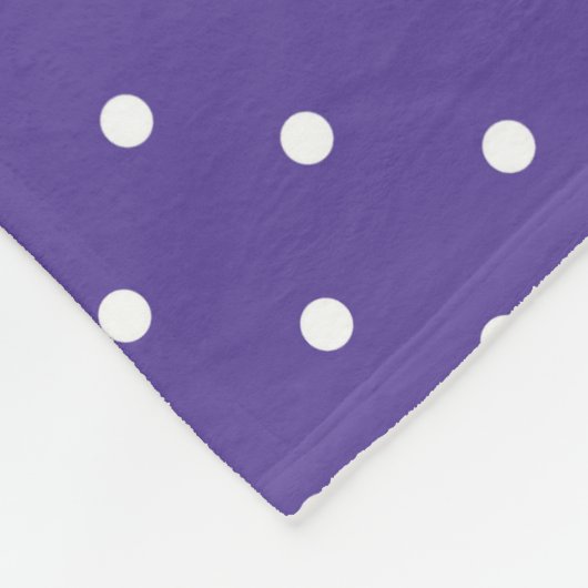 Seamless  medium purple polka dot pattern fleecedecke (Ecke)
