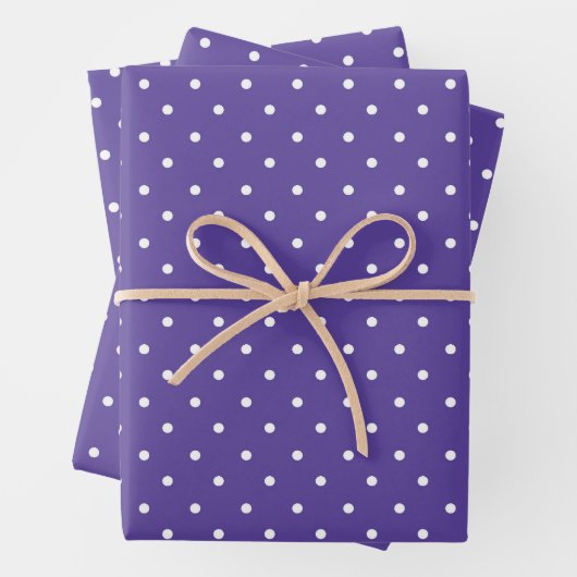 Seamless  medium purple polka dot pattern geschenkpapier set (Beispiel)