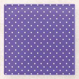 Seamless  medium purple polka dot pattern glasuntersetzer