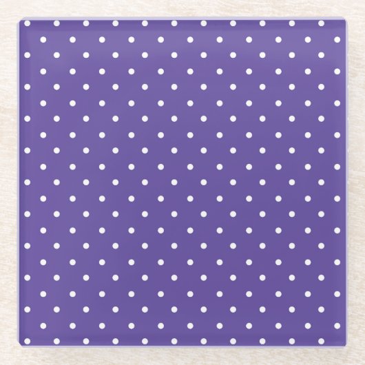 Seamless  medium purple polka dot pattern glasuntersetzer (Vorderseite)