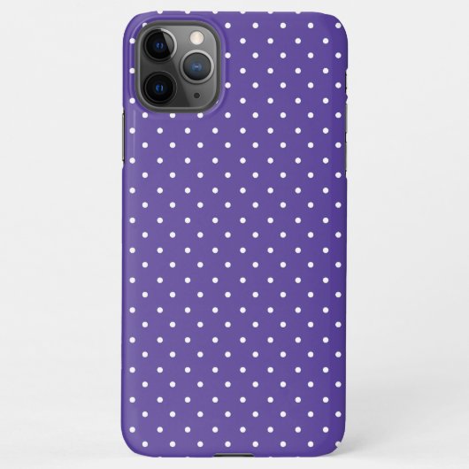 Seamless  medium purple polka dot pattern iPhone hülle (Rückseite)
