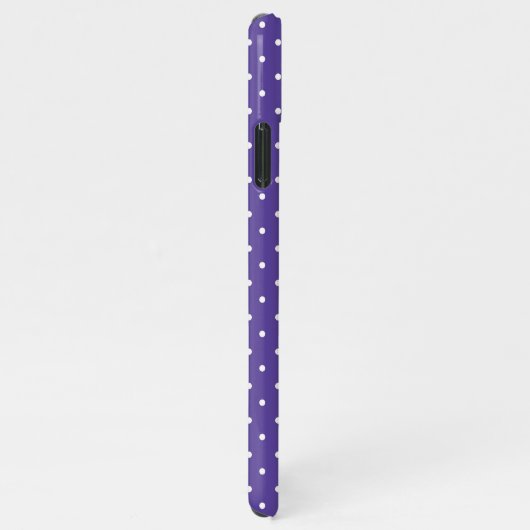 Seamless  medium purple polka dot pattern iPhone hülle (Rechte Seite)
