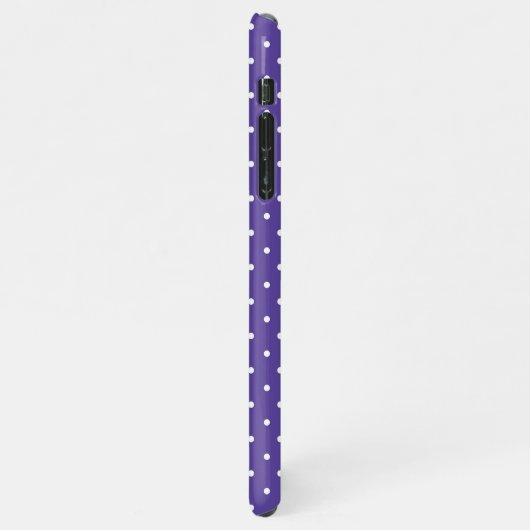 Seamless  medium purple polka dot pattern iPhone hülle (Linke Seite)