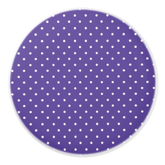 Seamless  medium purple polka dot pattern keramikknauf (Vorderseite)