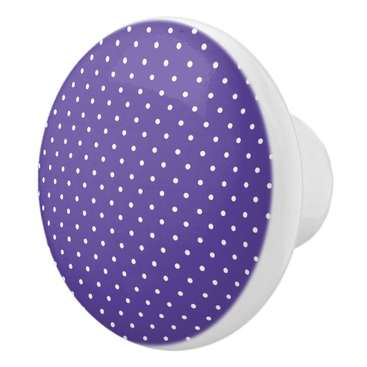 Seamless  medium purple polka dot pattern keramikknauf (Rechts)