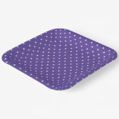 Seamless  medium purple polka dot pattern pappteller (Gewinkelt)