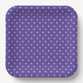 Seamless  medium purple polka dot pattern pappteller (Vorderseite)