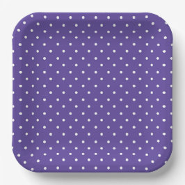Seamless  medium purple polka dot pattern pappteller