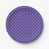 Seamless  medium purple polka dot pattern pappteller (Vorderseite)