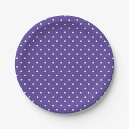 Seamless  medium purple polka dot pattern pappteller