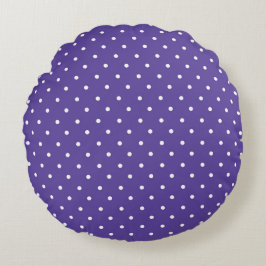 Seamless  medium purple polka dot pattern rundes kissen