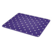Seamless  medium purple polka dot pattern schneidebrett (Ecke)