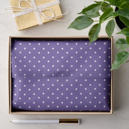 Seamless medium purple polka dot pattern seidenpapier (Geschenk)