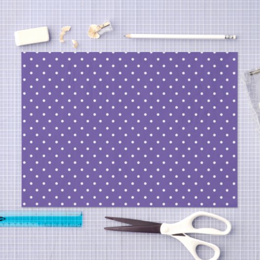 Seamless  medium purple polka dot pattern seidenpapier (Handwerk)