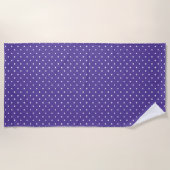 Seamless  medium purple polka dot pattern strandtuch (Vorderseite)