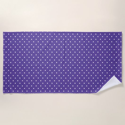 Seamless  medium purple polka dot pattern strandtuch (Vorderseite)