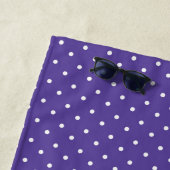 Seamless  medium purple polka dot pattern strandtuch (Beispiel)