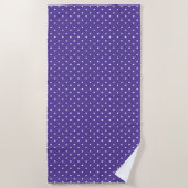 Seamless  medium purple polka dot pattern strandtuch (Vorderseite)